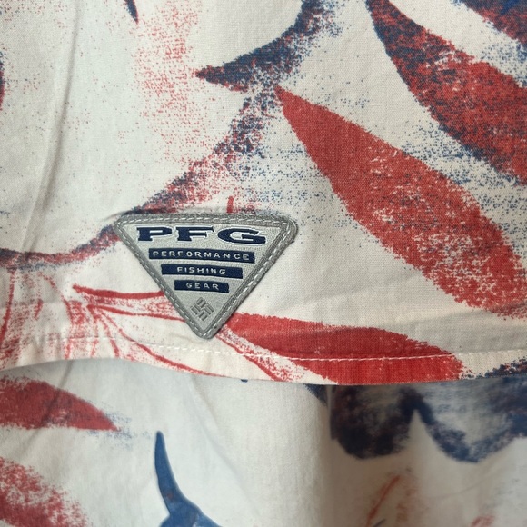 COLUMBIA-MENS SHORT SLEEVE BUTTON DOWN PFG PERFORMANCE FISHING GEAR SHIRT - Picture 9 of 14